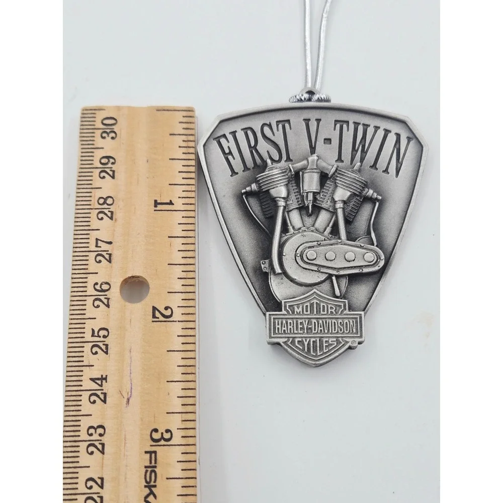 Harley-Davidson 1999 First V-Twin Pewter Christmas Ornament Made in USA